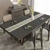 Nuevo tapete de cuero estilo chino para mesa de comedor, tapete para mesa de centro, impermeable, a prueba de aceite, no lavable, antiescaldadura, tapete rectangular universal estilo chino.