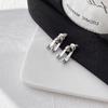 Aretes Unisex de Estilo Minimalista con Diseño de Gancho de Doble Línea, Pequeños y Exquisitos, Accesorios para la Oreja Modernos y Únicos