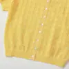 Transfronterizo Aliexpress 2026 Primavera Nuevo Estilo Color Sólido Hueco Moda Manga Corta Cuello Polo Chaqueta Casual 3471001
