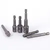 Adaptador de Enchufe Hexagonal a Cuadrado Barra de Conexión para Llave de Impacto Conexión de Cabezal Cuadrado Varilla de Conversión Conector para Taladro Eléctrico