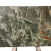 Escalones de Piedra Natural de Mármol Verde Esmeralda Real, Encimeras de Isla, Paredes de Fondo, Pisos, Mesa de Comedor de Piedra, Venta Directa del Fabricante