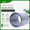Conexões retas de tubo de abastecimento de água de PVC Acessórios de tubulação direta química UPVC Juntas de pares de plástico