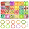 Venta transfronteriza de set de 24 compartimentos de cuentas de arcilla blanda para pulseras, collares y accesorios DIY para niños, directo del fabricante