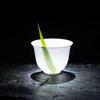 Taza de Té de Cerámica Jade Hielo Juego de Té Kung Fu Porcelana Jade Blanco Fino Taza de Té Personal Maestra Posavasos Venta al por Mayor