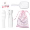 Pente de massagem de platina pentear estilo portátil Fly Home multicolorido pente de couro conjunto de alisamento de cabelo massagem limpeza abs