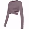 Short de dança justo top esportivo feminino para corrida manga longa treino de yoga roupas cintura à mostra treino Roupas esportivas de yoga