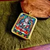 Gran Venta Tíbet Nepal Puro Pintado a Mano Thangka Buda Madre Paraguas Blanco Núcleo de Tarjeta 4*5
