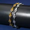 Pulsera de circonita con forma de gota de agua para joyería transfronteriza, pulsera exclusiva y exquisita para vestido de banquete, pulsera para el día a día, pulsera al por mayor