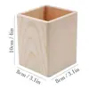 Portalápices de Madera, Portalápices Blanco de Madera Maciza, Caja de Madera Pintada DIY, Caja de Almacenamiento Portalápices para Oficina en Casa y Estudiantes