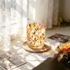 Conjunto de caixa de presente de porta-velas de vidro, porta-velas feitos à mão, porta-velas de vidro aromático criativos, ornamentos de decoração para casa, disponível em vários tamanhos