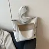 Bolso de Hombro de Gran Capacidad Color Sólido para Mujer 2024 Nuevo Estilo Bolso Tote de Moda Bolso de Mano Casual Bolso de Mano de Alta Textura