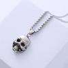 Collar liso para hombre 2022 nuevo de acero de titanio con colgante de calavera para hombre, moderno estilo japonés y coreano, decoración genial