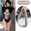 Ailuruyu Fábrica de Diversión Body Hueco con Atadura No-Quitar Lencería Sensual Ajustado Estilo Chica Caliente Conjunto