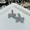 Brincos de Pérola Borboleta Incrustados com Diamante Verde Estilo Vintage Agulha de Prata, Brincos Elegantes com um Toque Retrô de Alto Padrão para Mulheres