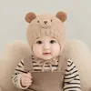 Gorro para Bebé Otoño e Invierno Set de Gorro y Bufanda Tejidos Lindo y Adorable Gorro Cálido para Proteger las Orejas para Niños