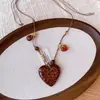 Colar Vintage Estilo Boêmio com Franjas e Pedra Olho de Tigre, Corrente para Suéter Luxuosa e Sofisticada, Acessório Versátil de Moda de Nicho