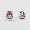 Accesorios de Plata Pura 999, Cuentas de Danza del León Estilo Chino, Cuentas de Cabeza de León, Pulseras Trenzadas de Cuerda DIY, Accesorios para Joyería