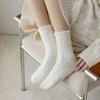 Calcetines de terciopelo cálidos para mujer, calcetines gruesos para dormir con forro polar, calcetines de suelo para otoño e invierno, calcetines de dormir de invierno para adultos, calcetines Moon