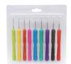 Fabricantes Venta al por Mayor 12 Coloridos Tpr Silicona Mango Suave Juego de Ganchillos DIY Hogar Tejido Suéter Bufanda Aguja de Tejer