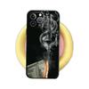 Funda de teléfono para iPhone 15, monedas de comercio exterior, humo de fuego