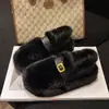 Zapatos de invierno cálidos estilo Chanel 2026, versátiles sin cordones, con aumento de altura, forrados de piel, nuevos y modernos, de algodón con suela gruesa