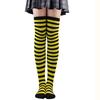 Meias longas Lolita JK japonesas listradas vermelhas e brancas, meias na altura do joelho, meias femininas de anime COSPLAY, meias de Natal