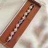 Pulsera de plata de ley S925 con múltiples capas de aguamarina y perla Zhengyuan Shijia para mujer, elegante y de alta gama.