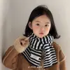 Bufanda Infantil Otoño e Invierno Estilo Preppy Coreano Rayada Versátil Bufanda de Punto para Hombres y Mujeres Bebé a Prueba de Frío y Cálida