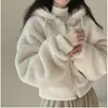 Abrigo casual deportivo de lana de cordero cálido de alta calidad para mujer de otoño e invierno de Dongdaemun, Corea