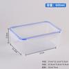 Caja de Almacenamiento de Alimentos para Refrigerador de Plástico, Rectangular y Redonda, Transparente con Tapa, Caja Sellada Tamaño Microondas Comercial para Productos Secos
