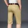 Pantalones Cortos Casuales de Seda de Hielo Delgada de Verano para Hombre, Corte Holgado, Pantalones de Cinco Puntos de Longitud Media Elásticos de Ultra Delgado de Alta Gama