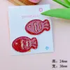 Color transparente punto negro y blanco gatito pez acrílico accesorios diy carcasa de teléfono móvil hebilla de zapato flor de zapato material para accesorios de cabello