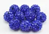 4 6 8 12 10mm agujero recto AB arcilla suave cuentas Shambhala doble agujero cuentas sueltas bola perforada pulsera cuentas blancas azules