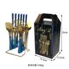 Juego de Cubiertos de Acero Inoxidable de 24 Piezas Set de Regalo en Caja con Cuatro Piezas Principales: Cuchillo, Tenedor, Cuchara, Mango de Cerámica, Vajilla de Hotel Estilo Nórdico