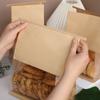 Bolsa de Embalaje para Tostadas de 450 g Engrosada Borde Enrollado con Alambre Ventana Autoadhesiva Bolsa de Papel para Pan Bolsa para Comida en Rebanadas Bolsa West Point