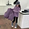 2026 Nuevo Chaleco Acolchado Acolchado de Diamante para Niñas con Capucha Conjunto de Suéter de Punto Ropa Exterior Gruesa Elegante de Otoño/Invierno para Niños