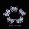 Cristal Blanco Piezoeléctrico Talla León Despertando Zorro de Nueve Colas Accesorios Animal Pixiu Natural Alas de Animal Corazón Juguete DIY Accesorios