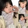 Bufanda Cuadros Linda 2025, Engrosada para Otoño e Invierno, Chal Dulce de Estudiante, Cálida y Versátil, Nuevo Calentador de Cuello Estilo Coreano