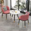 Mesa Pequeña y Sillas Doble Capa para Ocio en Balcón, Mesa de Centro y Sillas Sencillas Modernas de Moda, Juego de Tres Piezas de Una Mesa y Dos Sillas para Hotel