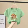 Camiseta de Verão de Manga Curta para Meninos 2026 Novo Estilo Top de Verão de Meia Manga Infantil para Crianças Maiores, Estiloso Top Fino de Algodão