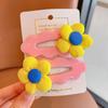 Pinza para el pelo con flor para bebé, pinza para el pelo con flequillo lateral para niña pequeña, pinza para el pelo para niña, pinza para el pelo roto, pinza para la parte trasera de la cabeza, accesorios para el cabello