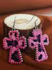 Pendientes Vintage de Plata Incrustada con Piedra Natural para Mujer, Pendientes Largos de Turquesa Morada Estilo Étnico, Accesorios de Oreja Únicos y de Moda