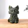 Artesanías de Talla de Gatito de Cristal Natural, Decoración del Hogar, Adornos Lindos, Decoraciones de Año Nuevo, Transfronterizo