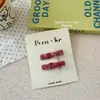 Novo grampo de rede flockada para primavera e verão, com lantejoulas finas brilhantes, versátil, estilo menina doce, grampo de uma letra, grampo lateral para franja BB