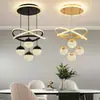 Luz de Lustre Criativa LED Minimalista Moderno para Sala de Jantar, Quarto, Corredor de Escada, Sala de Estar de Luxo, Lâmpada para Casa