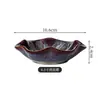 Elegante y sencillo plato de cerámica con forma de loto para casas de té, con nueces, frutas secas y bocadillos; adecuado para uso comercial en salones de té y salas de estar