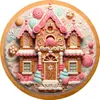 Venda quente transfronteiriça ornamentos acrílicos planos para pendurar série de Natal redondos 3D decoração de casa