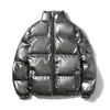 Chaqueta de Algodón Brillante con Cuello Alto para Hombre Invierno 2025, Tallas Grandes, Estilo Corto, Nueva Versión Coreana, Chaqueta Acolchada Engrosada