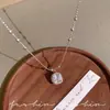 Collar Colgante de Cubo de Azúcar Dulce Pequeño Coreano para Mujer Exquisito Moda de Lujo Ligero Cadena para Clavícula de Dama Gentil Accesorios Simples