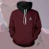 2022 Novo Cardigan com Zíper Estampado 3D de Star Trek Jaqueta Esportiva com Capuz Roupas de Cosplay Suéter
